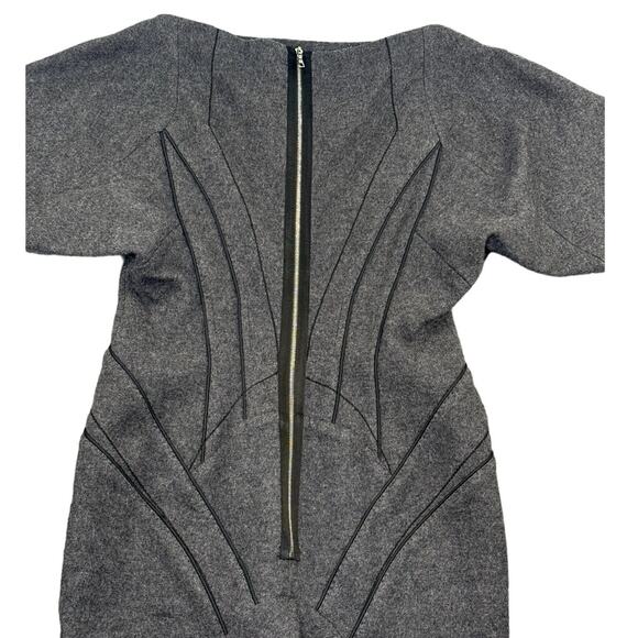 6267 Dress Italian Wool Structured Long Sleeve Fitted Small - Picture 10 of 10